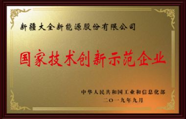 國家技術(shù)創(chuàng  )新示范企業(yè)